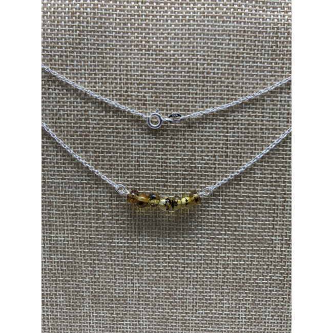 Healing Amber Healing Amber Sterling Silver - 18" Olive Amber