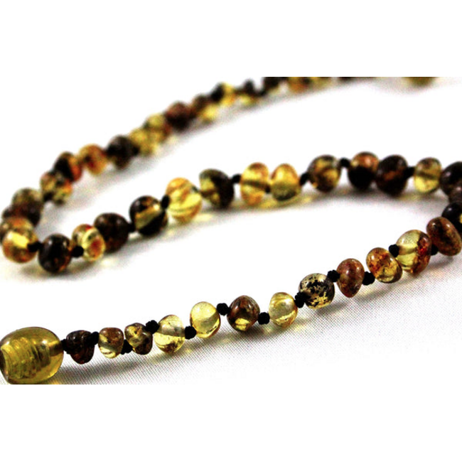 Healing Amber Healing Amber 11 inch Necklace Olive Circle