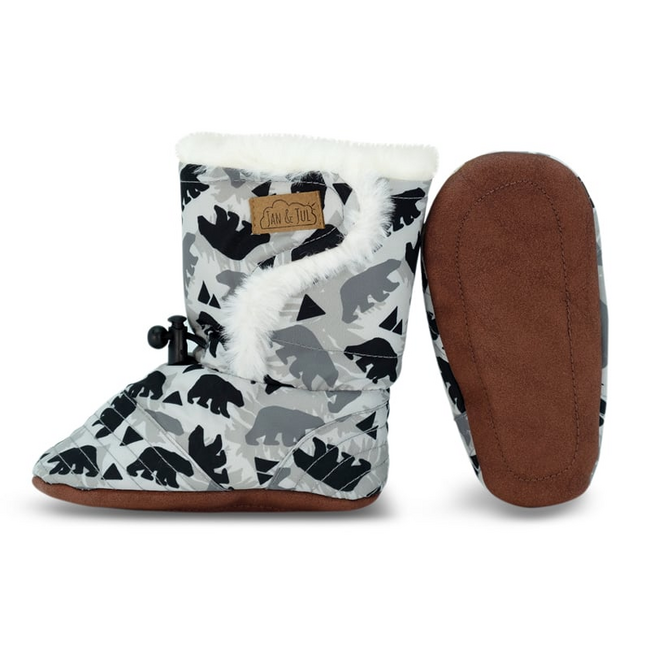 Jan & Jul Stay-Put Winter Booties - Bear