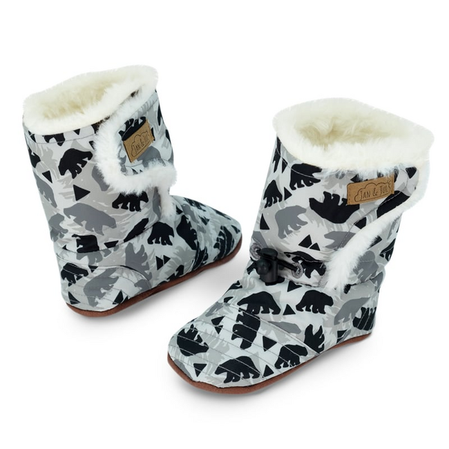 Jan & Jul Stay-Put Winter Booties - Bear