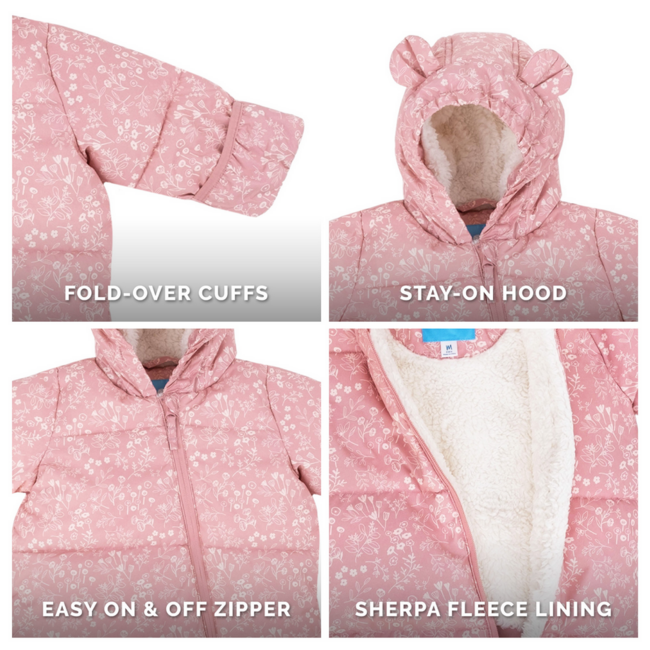 Jan & Jul Toasty-Dry Puffy Suit - Prarie Flowers