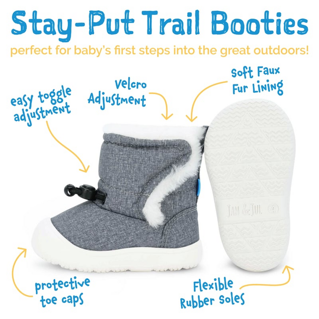 Jan & Jul Stay Put Trail Booties - Bear