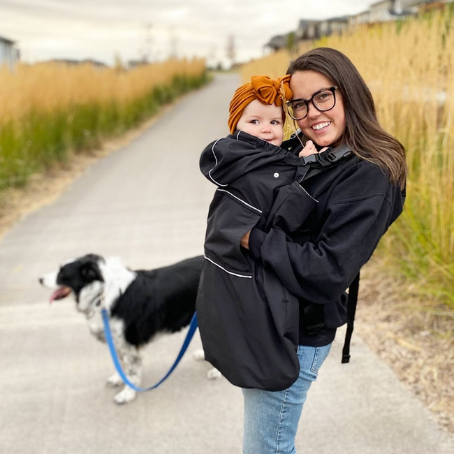 Jan & Jul Cozy-Dry Baby Rain Cover - Black OS