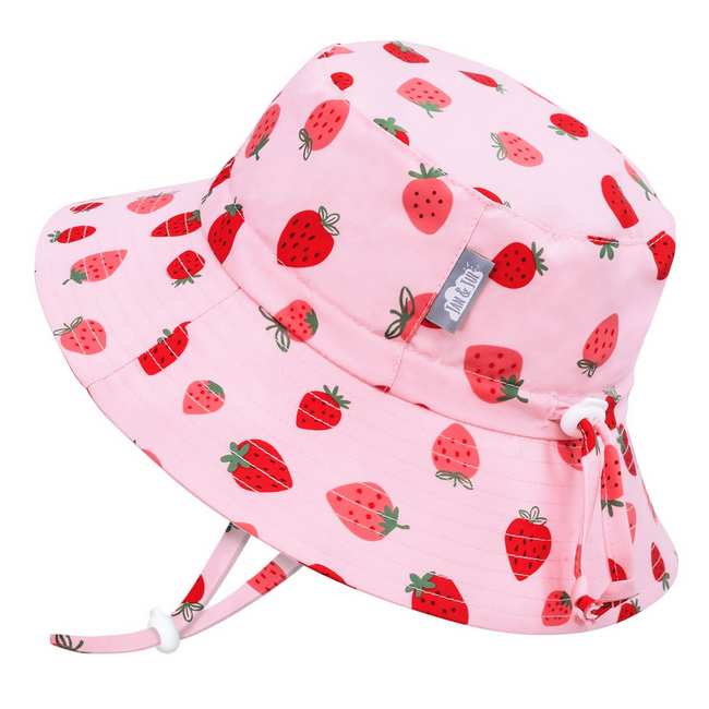 Jan & Jul Aqua-Dry Bucket Hat - Pink Strawberry