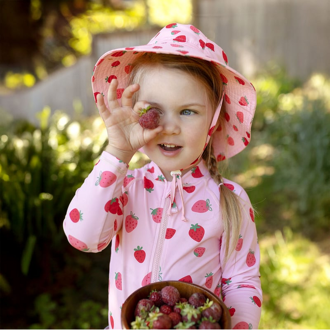 Jan & Jul Aqua-Dry Bucket Hat - Pink Strawberry