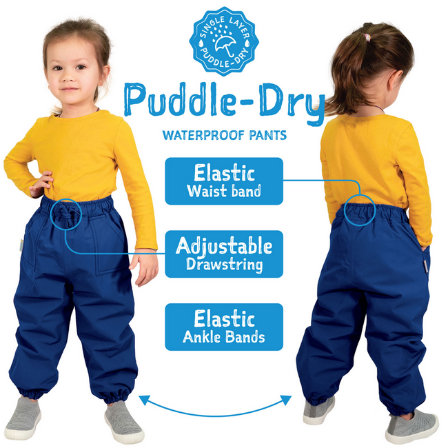 Jan & Jul Puddle-Dry Rain Pants - Single Layer - Pink Forest