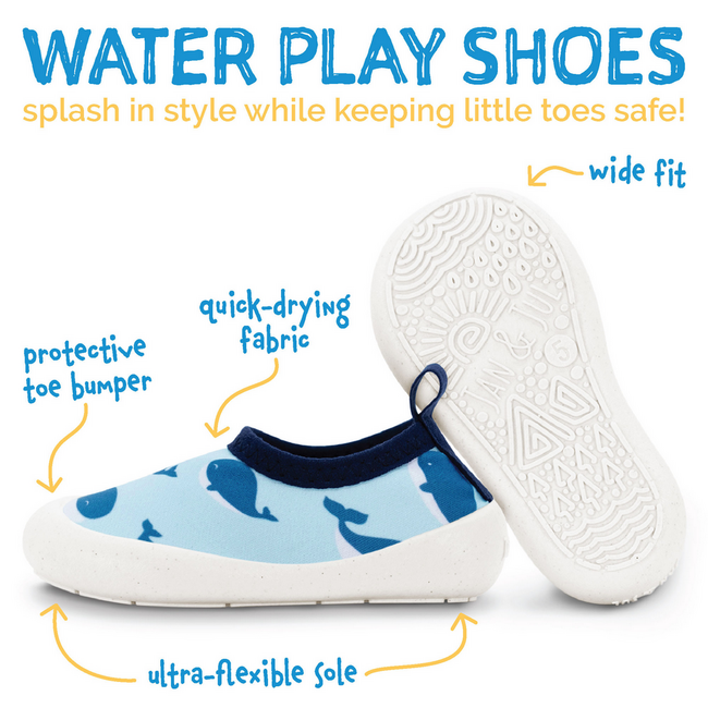 Jan & Jul Water Play Shoes - Navy Whale Tails