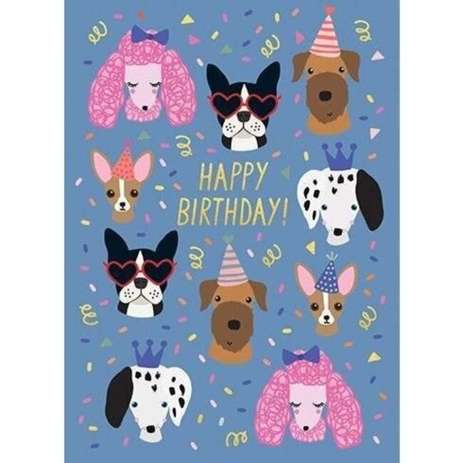 Calypso Greeting Card - Party Dogs CC1619