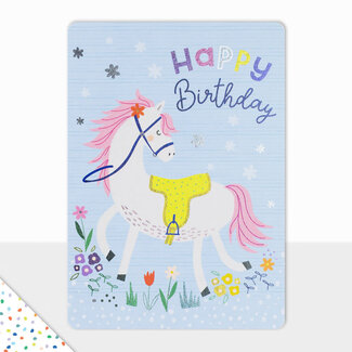Laura Darrington Greeting Card - Happy Birthday Horse LDGD02