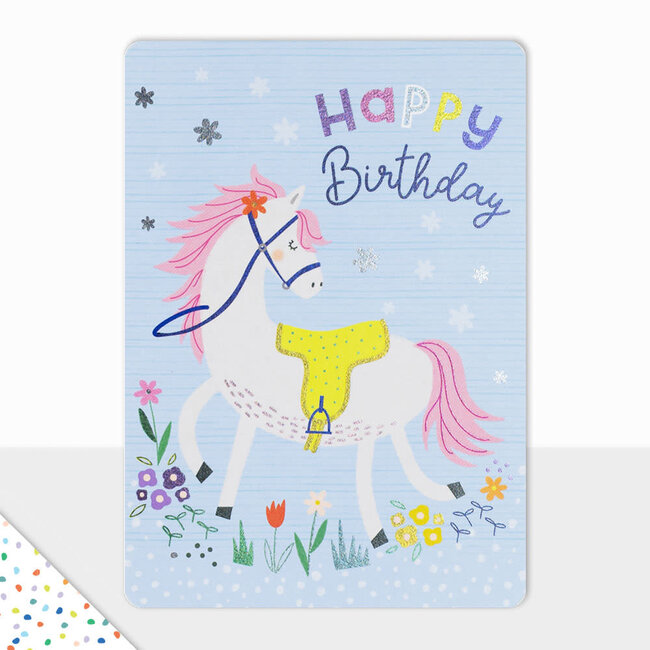 Greeting Card - Laura Darrington Designs - Happy Birthday Horse LDGD02