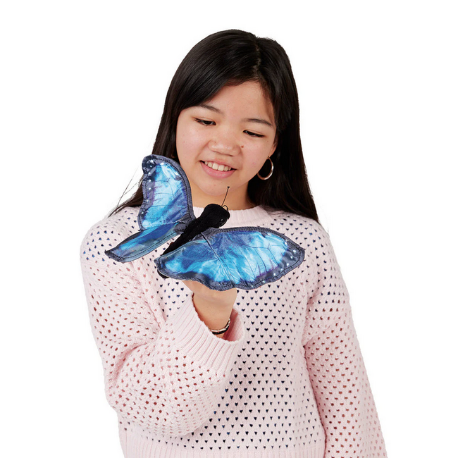 Fire the Imagination Folkmanis - Blue Morpho Butterfly Puppet