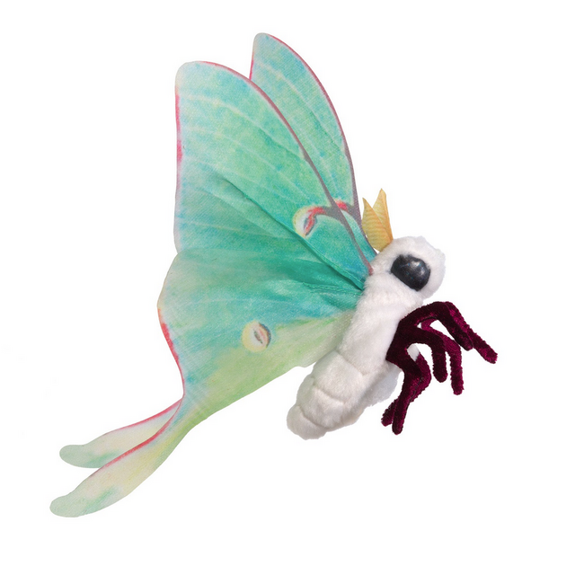 Fire the Imagination Folkmanis - Mini Luna Moth Finger Puppet