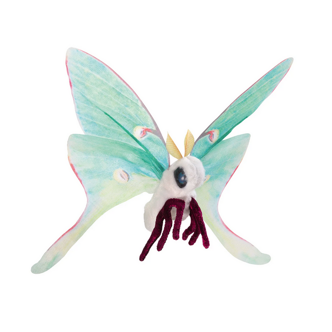 Fire the Imagination Folkmanis - Mini Luna Moth Finger Puppet