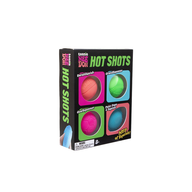 NeeDoh Teenie 4pk - Hot Shots (Sports Balls)