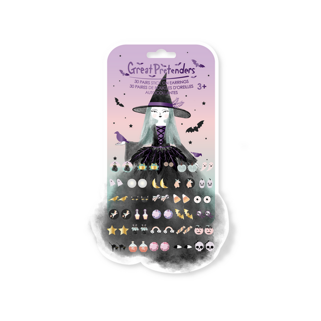 Great Pretenders Natasha The Raven Witch Stick On Earrings 30 Pairs