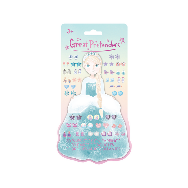 Great Pretenders Frosty Sister Stick On Earrings 30 Pairs