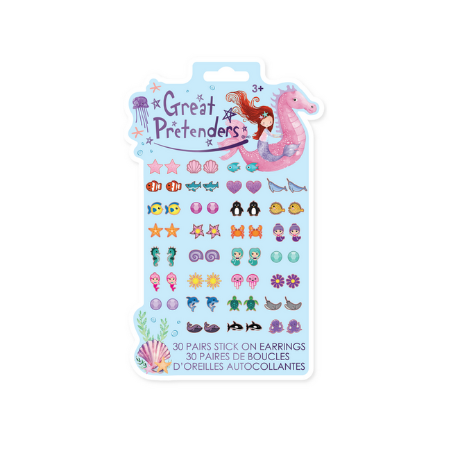 Great Pretenders Mermaid Stick On Earrings 30 Pairs