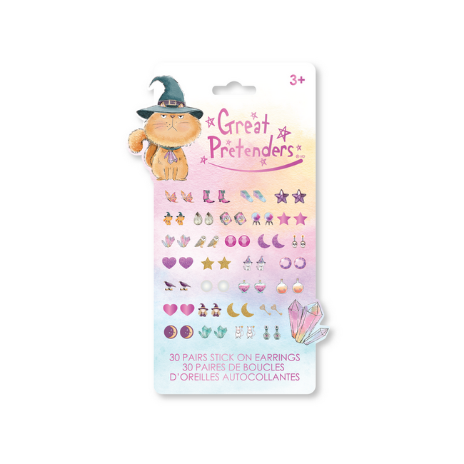Great Pretenders Grumpy Cat Spelltastic Stick On Earrings 30 Pairs
