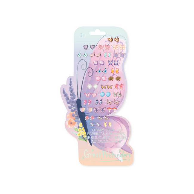Great Pretenders Butterfly Stick On Earrings 30 Pairs