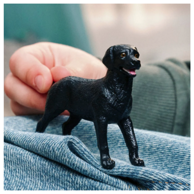 Schleich Farm World Red Dot  Black Labrador Female 14923
