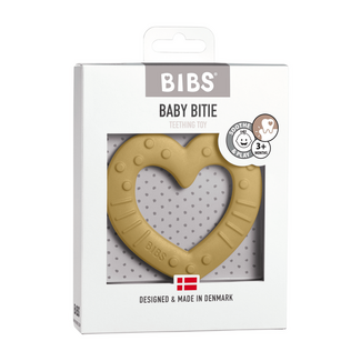 BIBS Baby Bitie Teether Heart Mustard