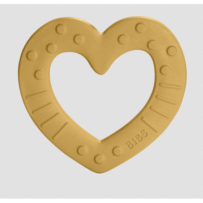 BIBS Baby Bitie Teether Heart Mustard