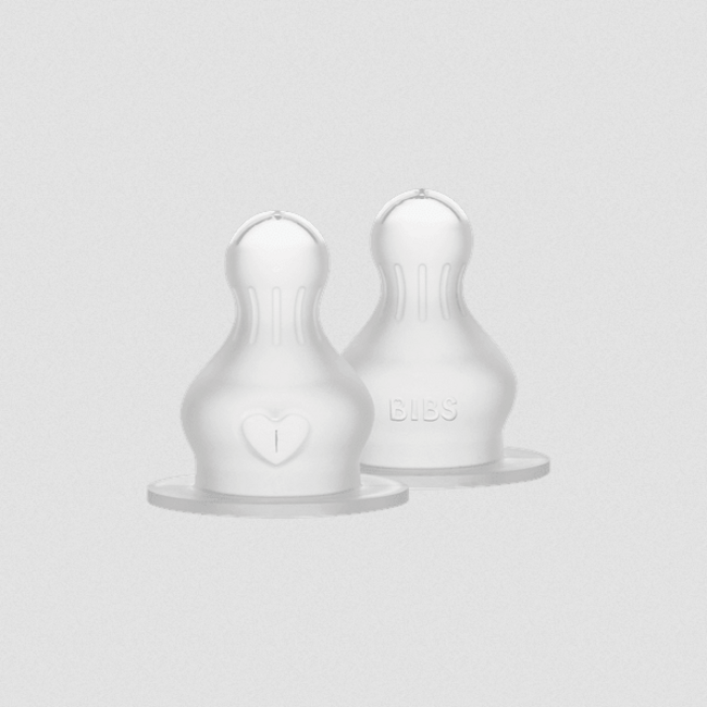 BIBS Bottle Nipple Silicone 2pk Slow Flow 5000011