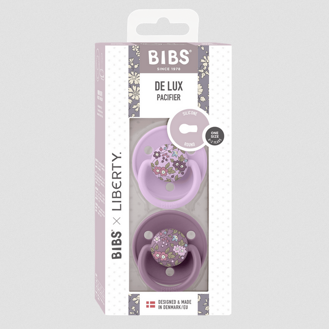 Bibs X Liberty Pacifier De Lux - Camomile Lawn Mauve Mix Silicone