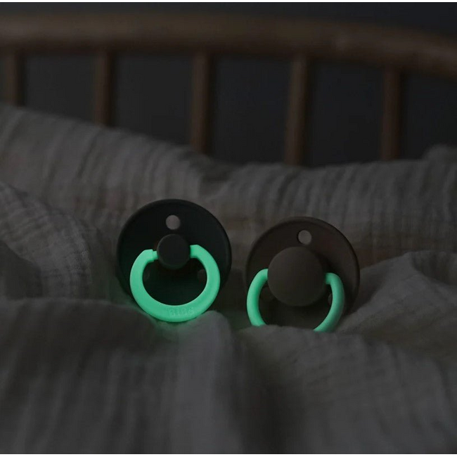 Bibs Glow Pacifier Size 3 Sage/Cloud