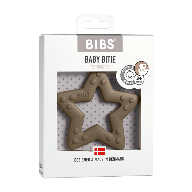 BIBS Baby Bitie Teether Star - Dark Oak
