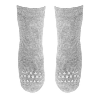 GoBabyGo Non Slip Bamboo Socks - Grey Melange