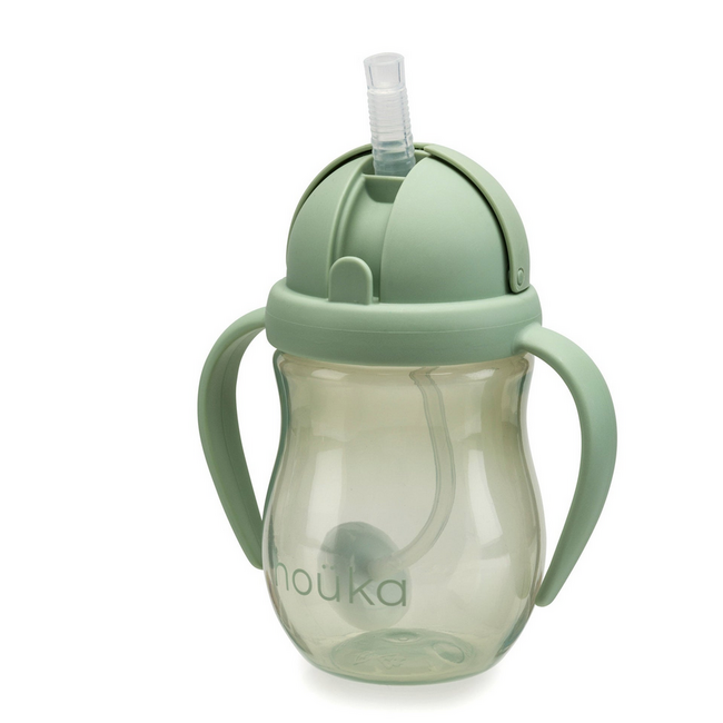nouka Non-Spill Weighted Straw Cup 8oz - Moss
