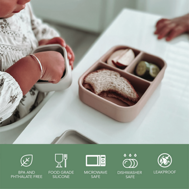 nouka Silicone Bento Snack Box - LEAF