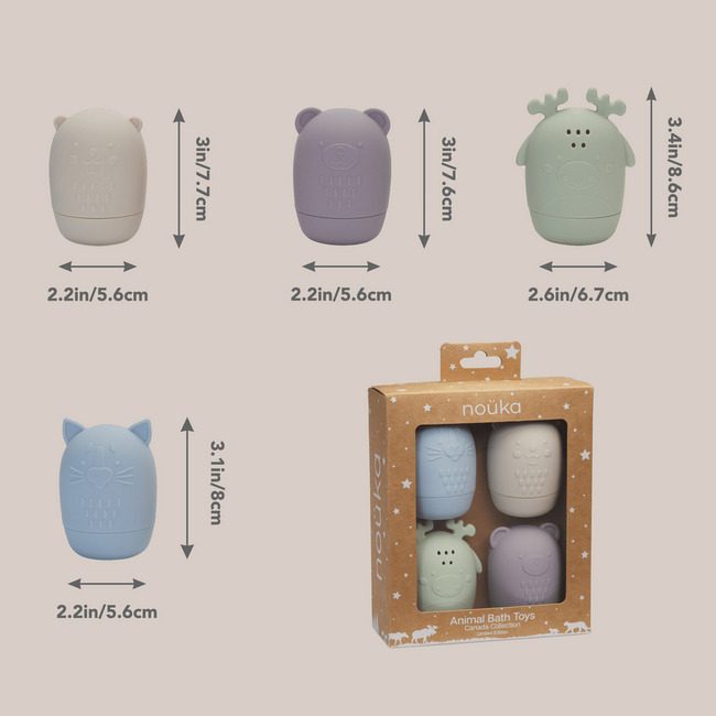 Nouka Animal Bath Toys Canada Collection - In The Wild