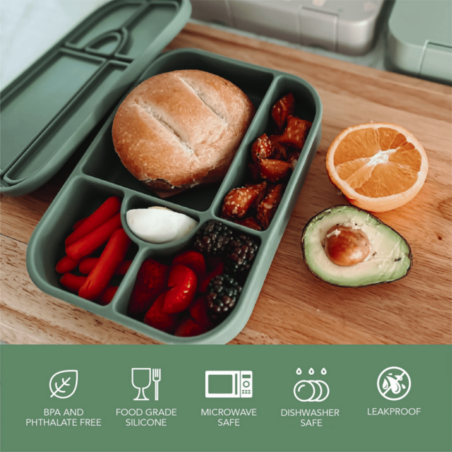 nouka Silicone Bento Lunch Box - LEAF