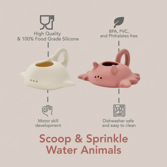 Nouka Animal Bath Toys - Scoop & Sprinkle - By The Sea