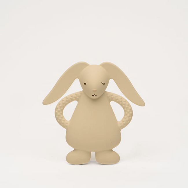Moonie - Bunny Natural Rubber Teether - Sand