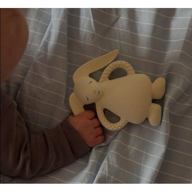 Moonie - Bunny Natural Rubber Teether - Sand