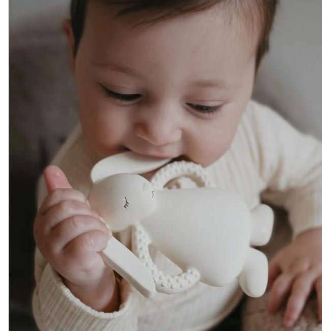 Moonie - Bunny Natural Rubber Teether - Sand