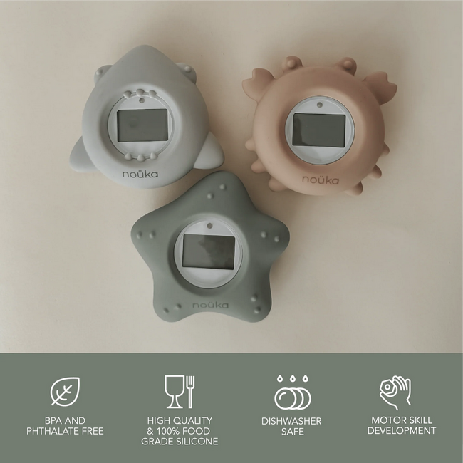 nouka Bathtub Safety Thermometer Starfish - Moss