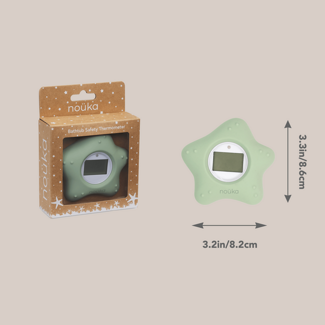 nouka Bathtub Safety Thermometer Starfish - Moss