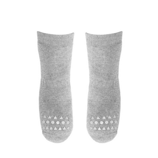 GoBabyGo Non Slip Bamboo Socks - Dark Grey Melange