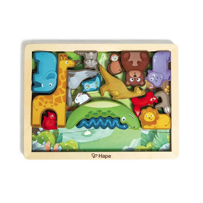 Hape - Animal Kingdom Puzzle E1656