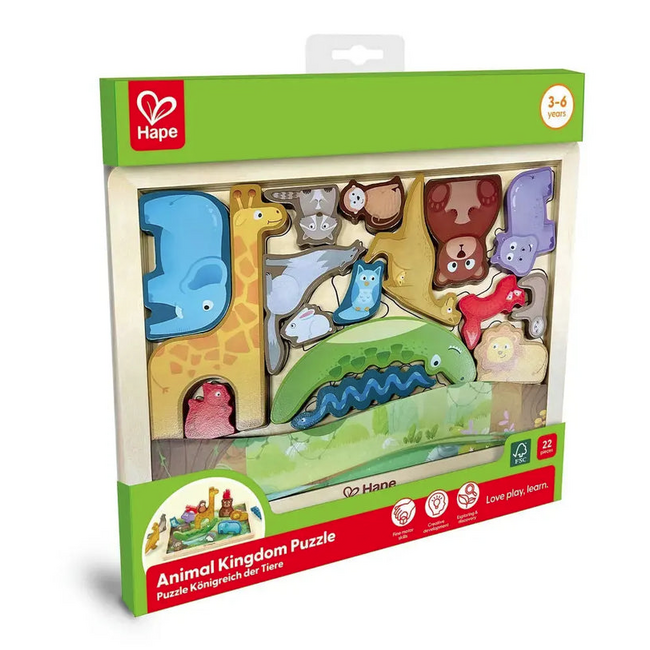 Hape - Animal Kingdom Puzzle E1656