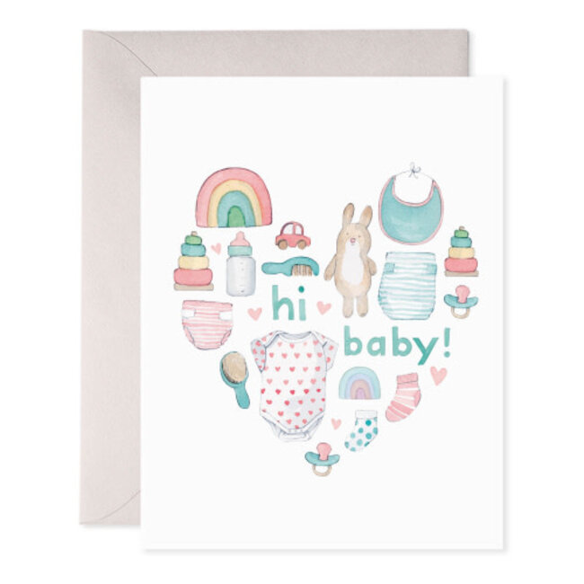 E. Frances Greeting Card - Hi Baby Heart BA521