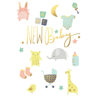 Calypso Greeting Card - Baby Icons CC1378