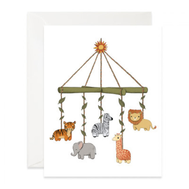 Good Juju Greeting Card - Wild Animals Mobile GC0418