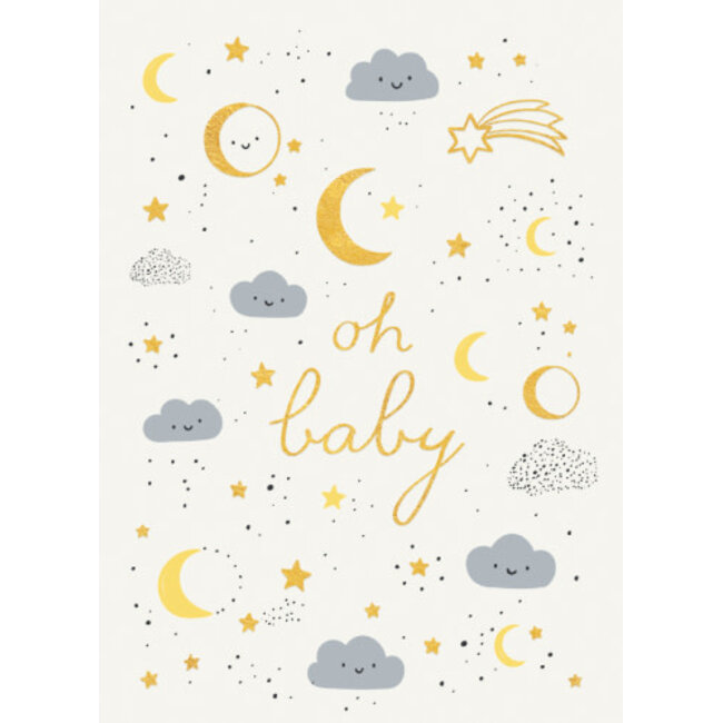 Calypso Greeting Card - Oh Baby Moon And Stars  CC2244