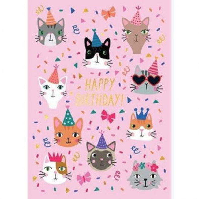 Calypso Greeting Card - Party Cats CC1620