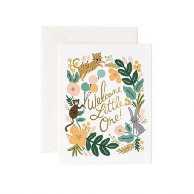 Rifle Paper Co. Greeting Card - Menagerie Baby / Welcome Little One GCK012